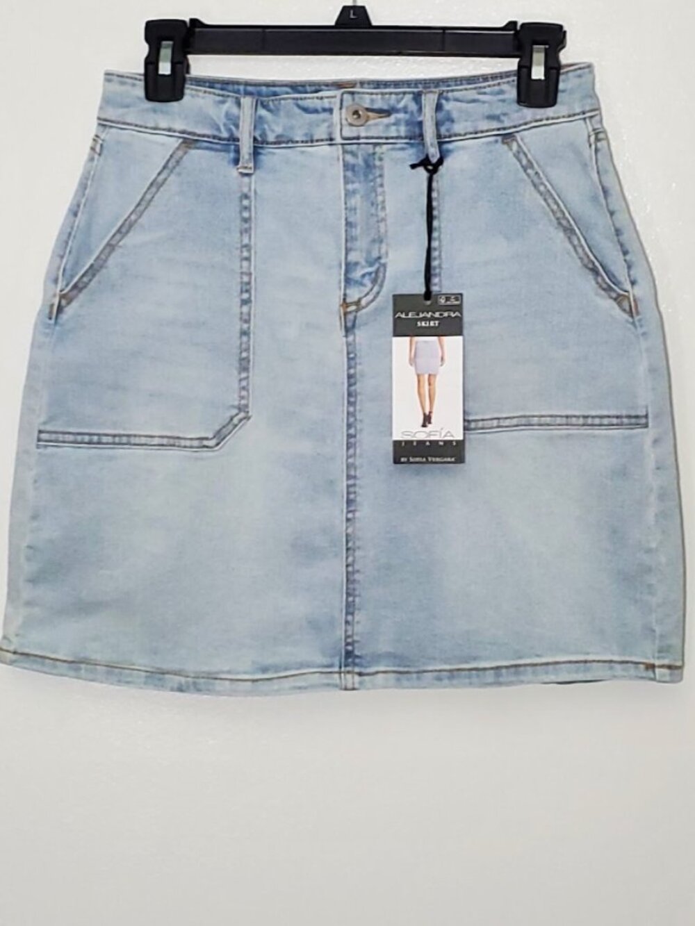 NWT Sofia Jeans by Sofia Vergara Alejandra Utility Mini Denim Skirt Women Size 2